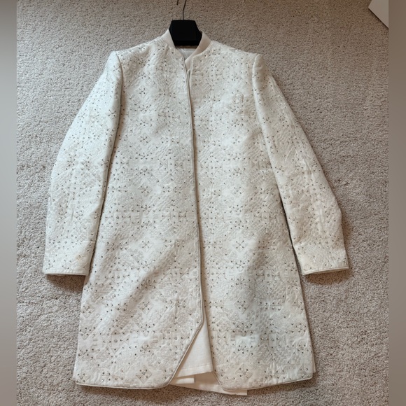 Men’s Ivory Wedding Kurta Sherwani XL - Picture 1 of 2